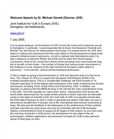 Welcome Speech - 17+ Examples, Format, How to write, PDF