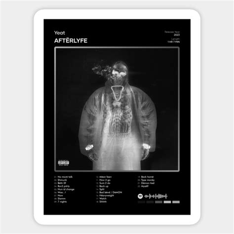 Yeat - Aftërlyfe Tracklist Album - Yeat - Sticker | TeePublic