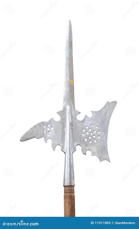 Isolated halberd weapon stock image. Image of steel, isolated - 11911805