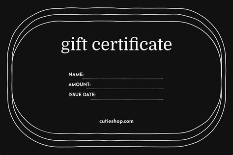 Gift Certificate black customizable thank you card template | Shutterstock