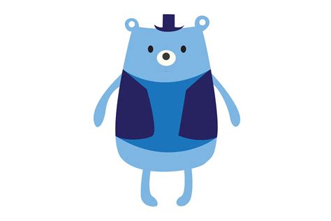 Blue Bear Character Graphic by zeusdesign2020 · Creative Fabrica