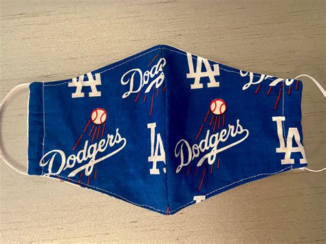 LA Dodgers face mask | Etsy