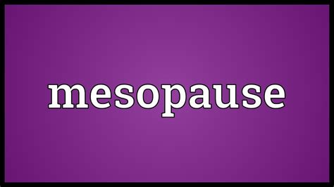 Mesopause Meaning - YouTube