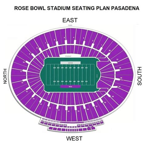 Rose Bowl Stadium Seating Plan,Ticket Price and Ticket Booking,Parking Map