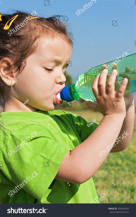 Little Girl Drinking Fresh Water Stock Photo 105303422 : Shutterstock