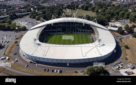 Aerial view of the MKM Stadium, home of Hull City FC. The ground has ...