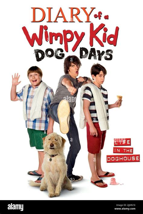 ROBERT CAPRON, DEVON BOSTICK, ZACHARY GORDON POSTER, DIARY OF A WIMPY KID: DOG DAYS, 2012 Stock ...