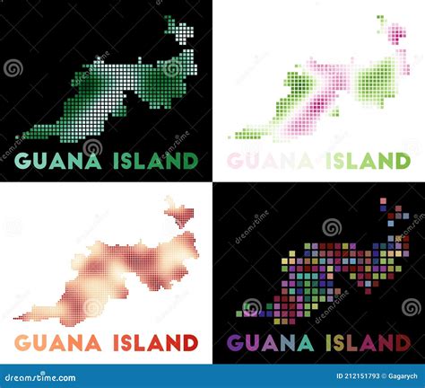 Guana Island map. stock vector. Illustration of geography - 212151793