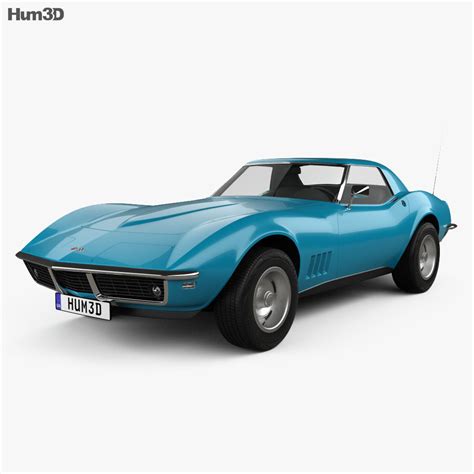 Chevrolet Corvette (C3) convertible 1968 3D model - Vehicles on Hum3D