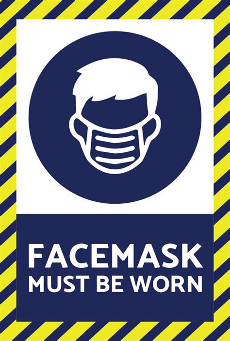 Covid 19 Safety Sign Poster | FaceMask