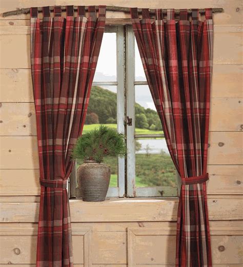 Smart Rustic Plaid Curtains Top Half Window