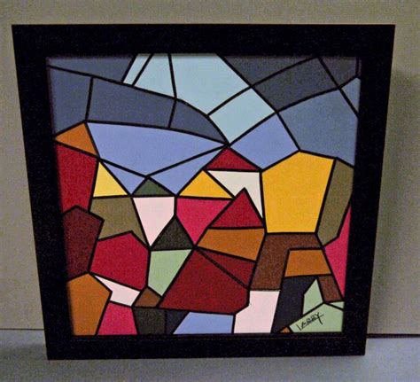 Mat board art | Art boards, Mat board, Landscape mosaic