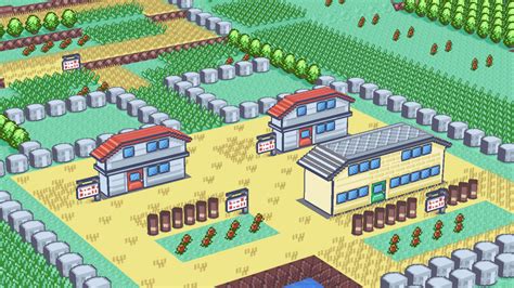 Pallet Town, 1998 - 3D and fully colorized : pokemon