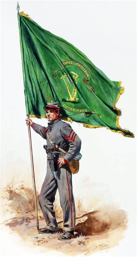 The Irish in the American Civil War by Don Troiani. | American civil war, Civil war flags, Civil ...