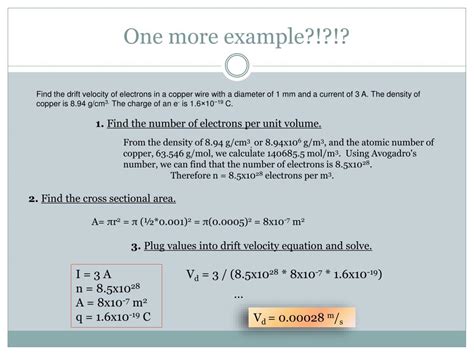 PPT - Drift Velocity! PowerPoint Presentation, free download - ID:7086066