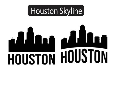 Houston skyline silhouette vector illustration 8630426 Vector Art at ...