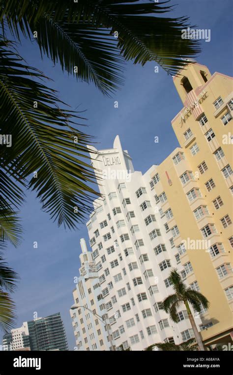 USA, Florida, Miami, hotels along Collins Avenue Stock Photo - Alamy