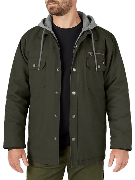 Dickies Men's Canvas Hooded Shirt Jacket – BrickSeek