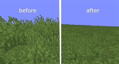 Better Grass / Shorter grass and no tall grass Minecraft Texture Pack