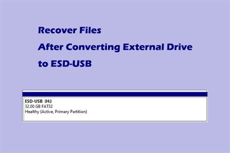 How to Recover Files After Converting External Drive to ESD-USB