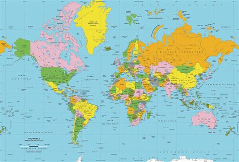 Learning Geology: World Map: Political and Physical