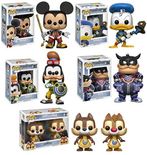 Set of 6 Funko Pop! - Kingdom Hearts - Mickey, Pete, Donald, Goofy, Chip & Dale | eBay | Kingdom ...