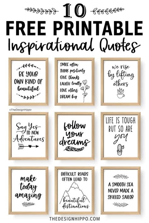 10 Free Printable Inspirational Quotes for Daily Motivation