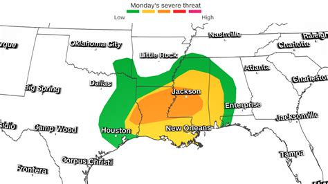 Southern storms: 20 million in the South are at risk of severe storms ...