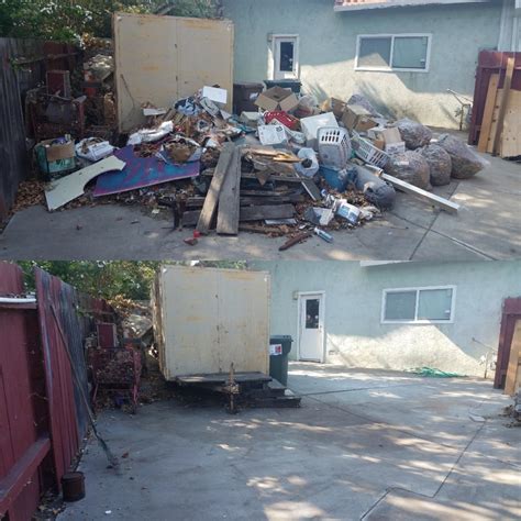 Junk haul day complete. 15 cubic foot trailer full. Before/after pics ...