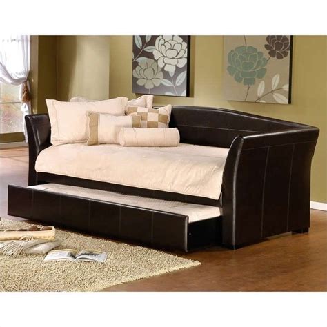 Wonderful Leather Daybed Trundle With Many Cushions | Daybed with ...