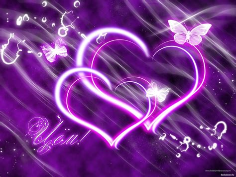 3d pretty heart HD Wallpapers | Purple love, Purple butterfly, Heart ...