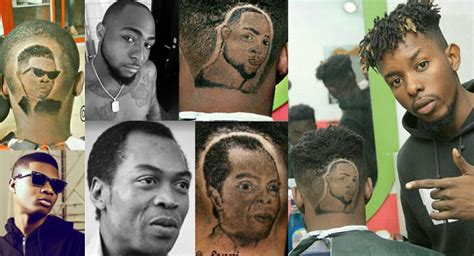 Photos: Talented Nigerian Barber Fanyi Designs Fela, Wizkid And Davido’s Faces On Clients Head ...