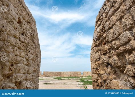 A Fragment of the Old Crusader Fortress in the Old City of Akko in ...