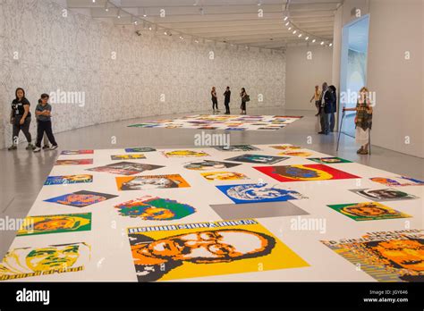 Chinese artist and activist Ai Weiwei used Lego blocks to create portraits of politcal prisoners ...