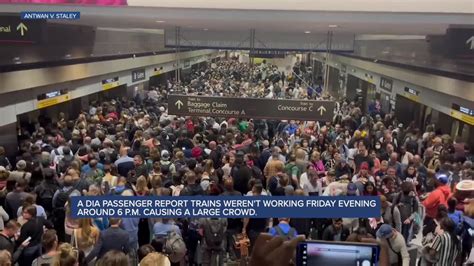 "It's a zoo": Large crowd caught on video waiting for train at DIA