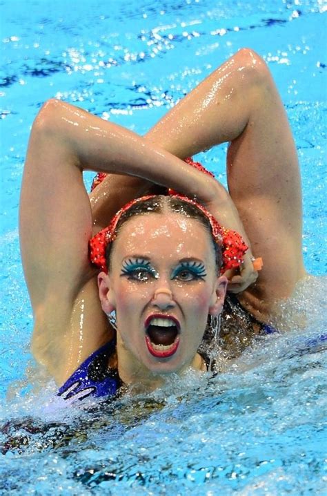 Synchronized Swimming Faces Are Terrifyingly Hilarious | Swimming funny, Synchronized swimming ...