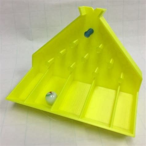 Download free STL file Plinko with Replaceable Pins/Pegs (Galton Board, Binomial Distribution ...