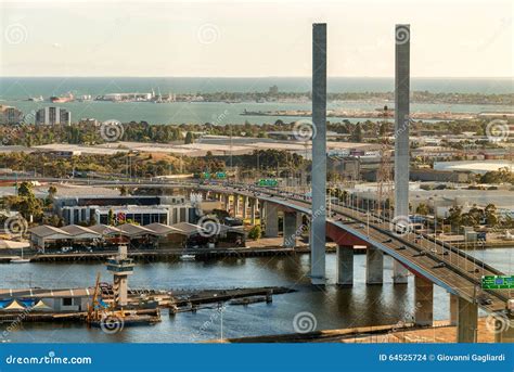 West Gate Bridge in Melbourne, Aerial View Stock Photo - Image of travel, road: 64525724