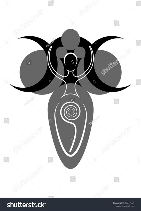 Spiral Goddess Fertility Wiccan Pagan Symbols Stock Vector (Royalty Free) 1542077594 | Shutterstock