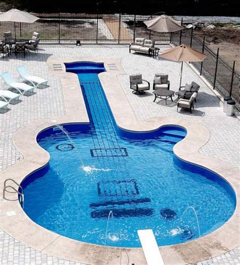 Let's Swim and Play: Piano vs Guitar Shaped Swimming Pool