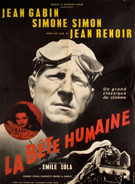 La Bete Humaine Original R1950s French Moyenne Movie Poster ...