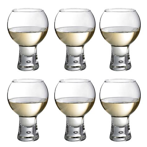 330ML Bubble Base Wine Glass Short Stem Cup Cocktail Glass Transparent Wine Glasses Novelty ...