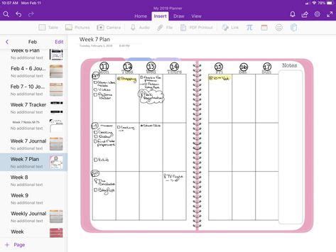 OneNote Planner – Plan With Me – Week 7 of 2019 – The Awesome Planner ...