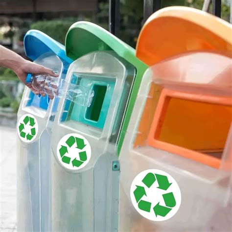 Recycle Logo Stickers Round Recycling Symbol Labels Self - Temu Australia