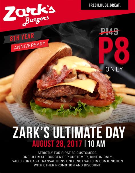 One Day Only: Zark’s Ultimate Burger for Php8!!! | Manila On Sale