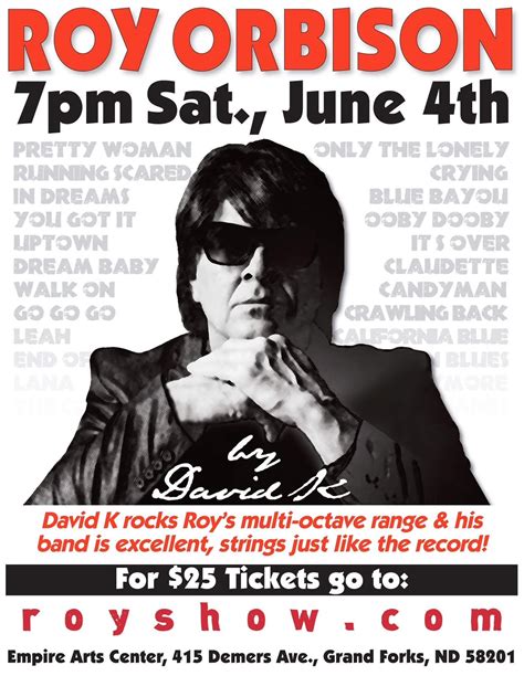 Roy Orbison Tribute Show — Empire Arts Center