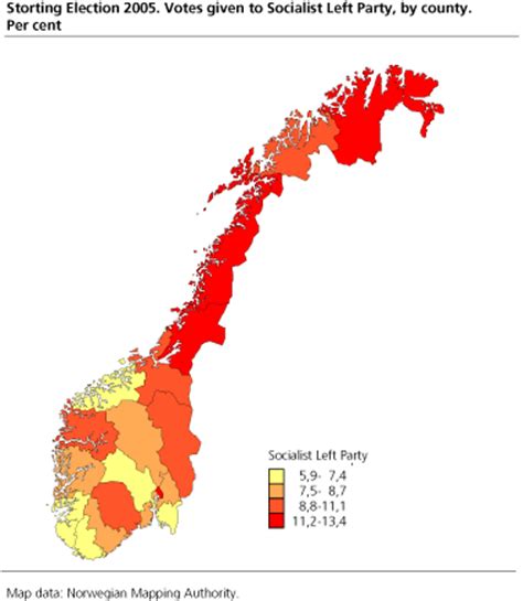 Norway. Legislative Election 2005 - Electoral Geography 2.0