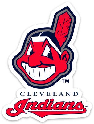 Cleveland Indians Chief Wahoo Logo Type MAGNET: MLB Cleveland Indians ...