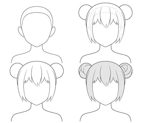 Hair Template Drawing Anime