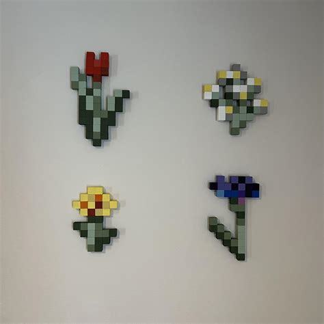 wooden block flower pixel art :) : r/Minecraft